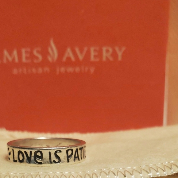 James Avery Retired Love Is Kind Love Is Patient Ring Size 7.5 - Picture 6 of 8